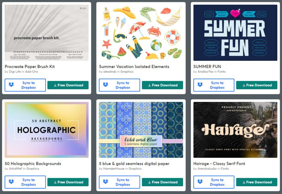 （2021年6月25日）CreativeMarket网站本周免费资源打包