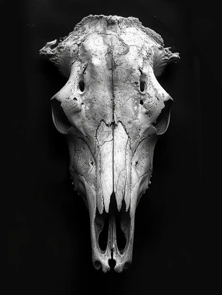 Sharp Skull Contrast Midjourney提示词
