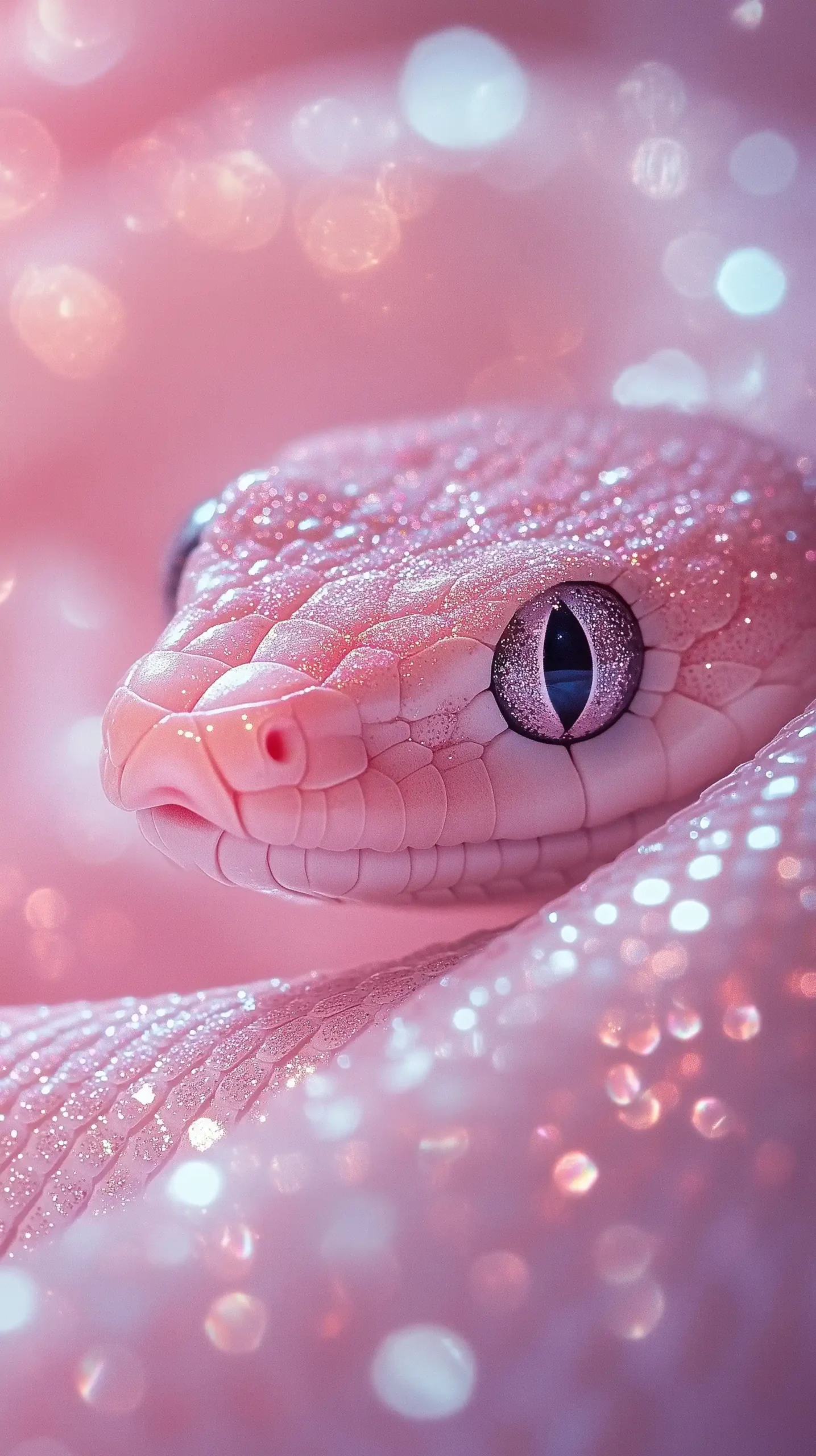 Miniature Glitter Snake Panorama Midjourney提示词
