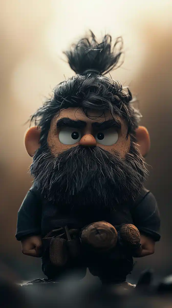 3D Pixar Viking Carpenter Midjourney提示词