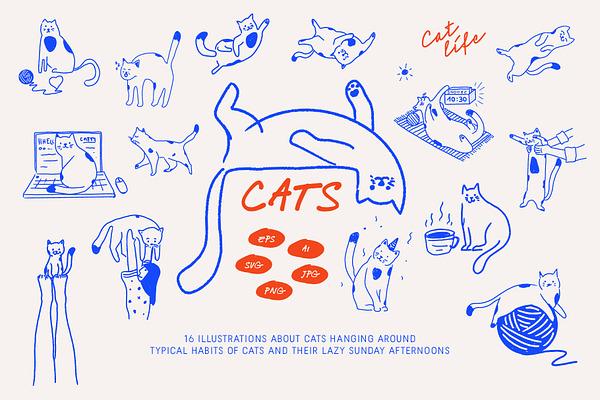 Cat vector illustrations