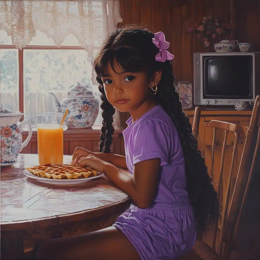 Realistic Mexican Girl Dining Midjourney提示词