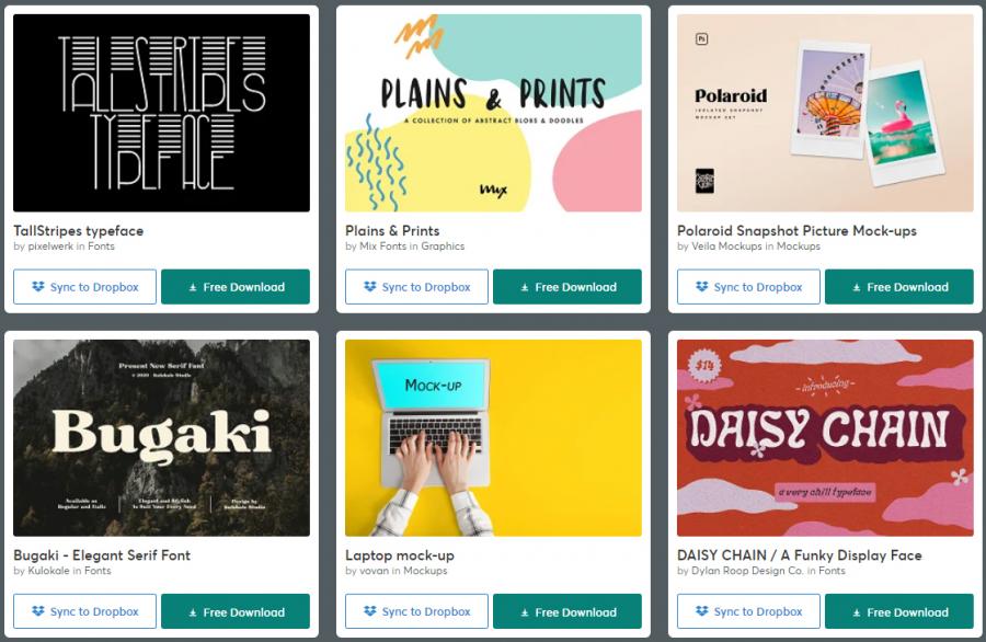 （2020年12月28日）CreativeMarket网站本周免费资源打包