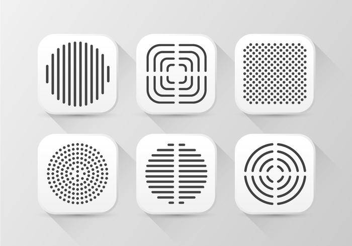 扬声器烧烤图案按钮图标