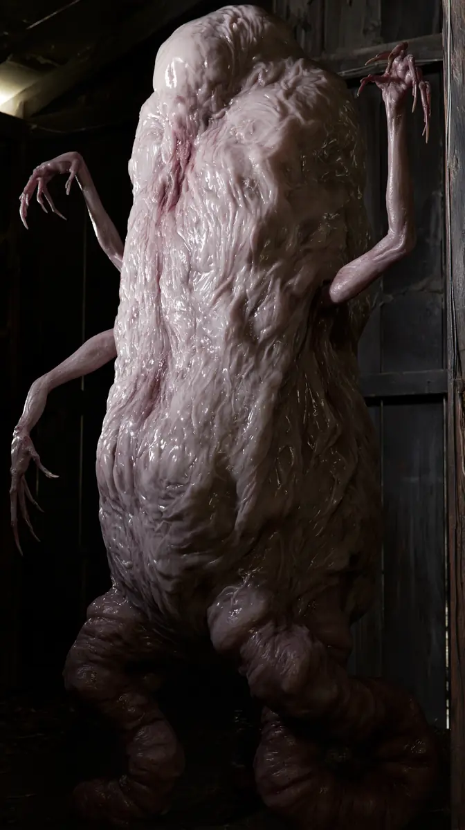 Fleshy Blob Creature Horror Midjourney提示词