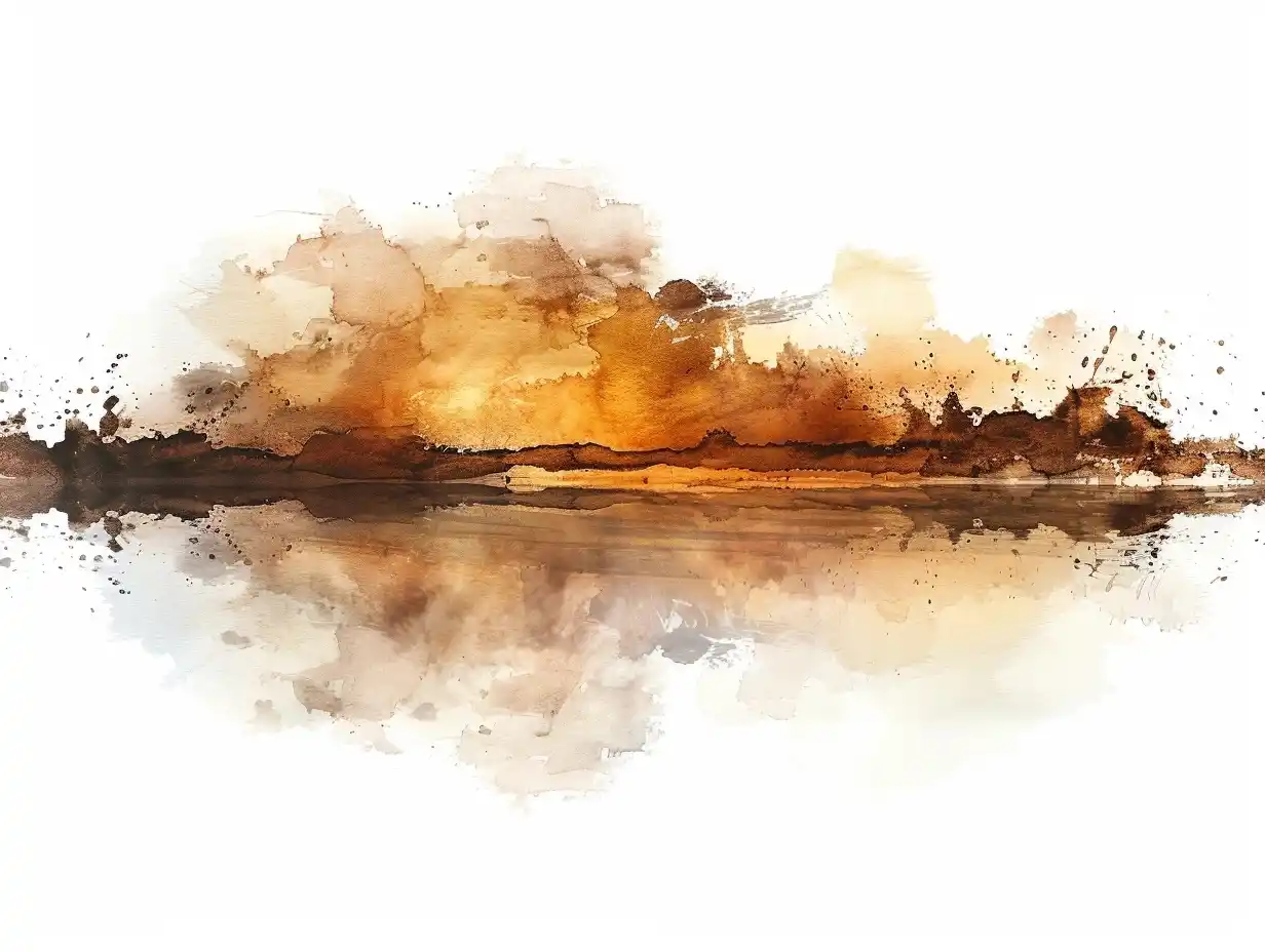 Brown Watercolor Forest Midjourney提示词