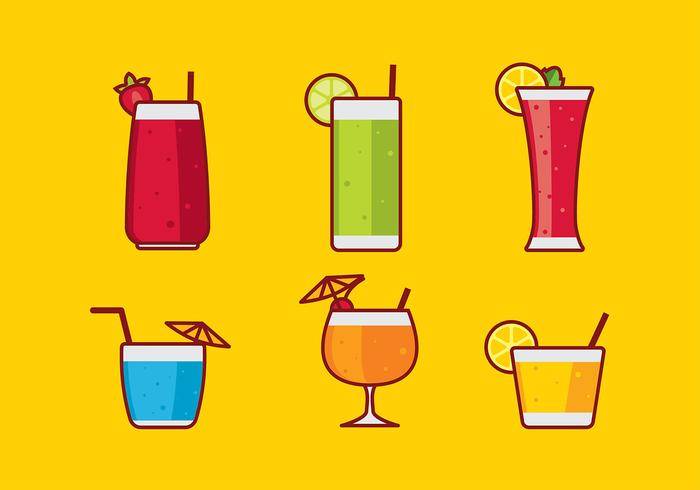 Mocktail平免费矢量