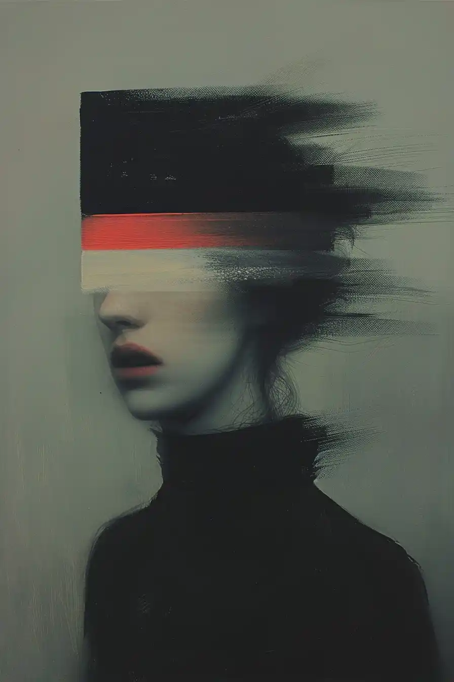 Pixelated Identity Portraits Midjourney提示词