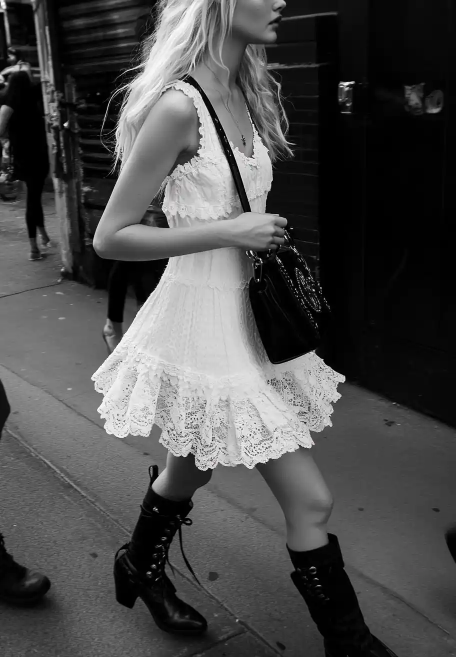 Paparazzi Shot of Carrie Midjourney提示词