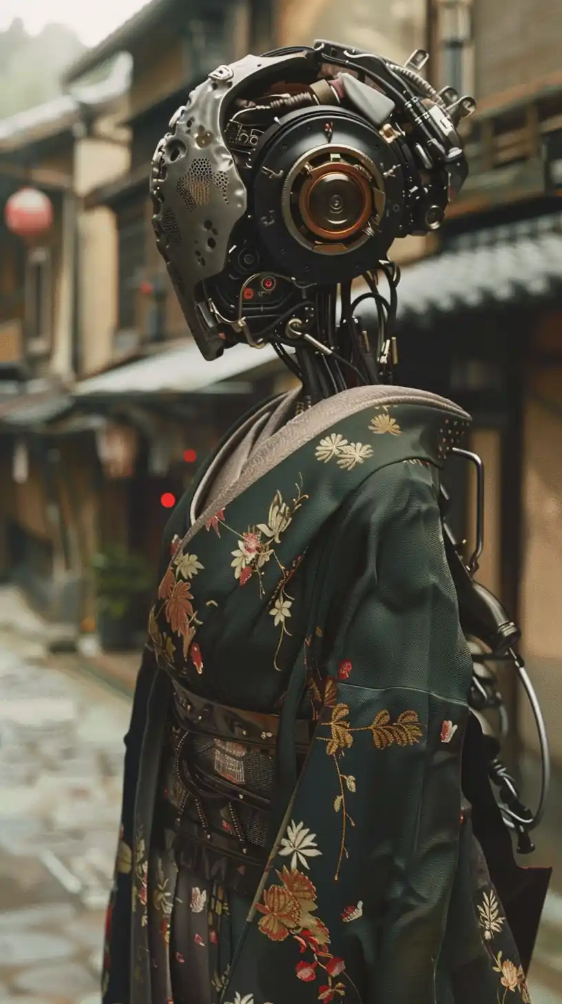 Horror Kimono Robot Kyoto Midjourney提示词