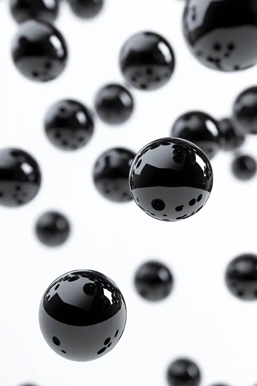 Glossy Balls in Chaos Midjourney提示词