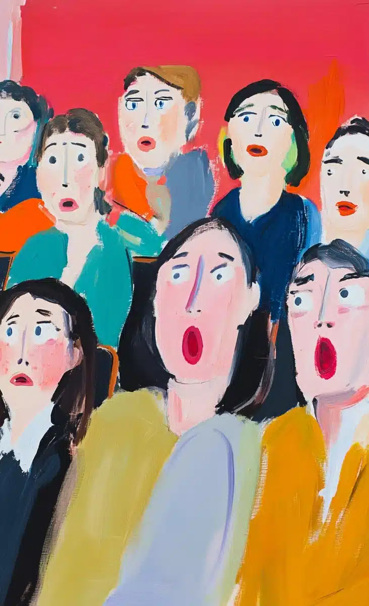 Abstract Audience Shock Midjourney提示词