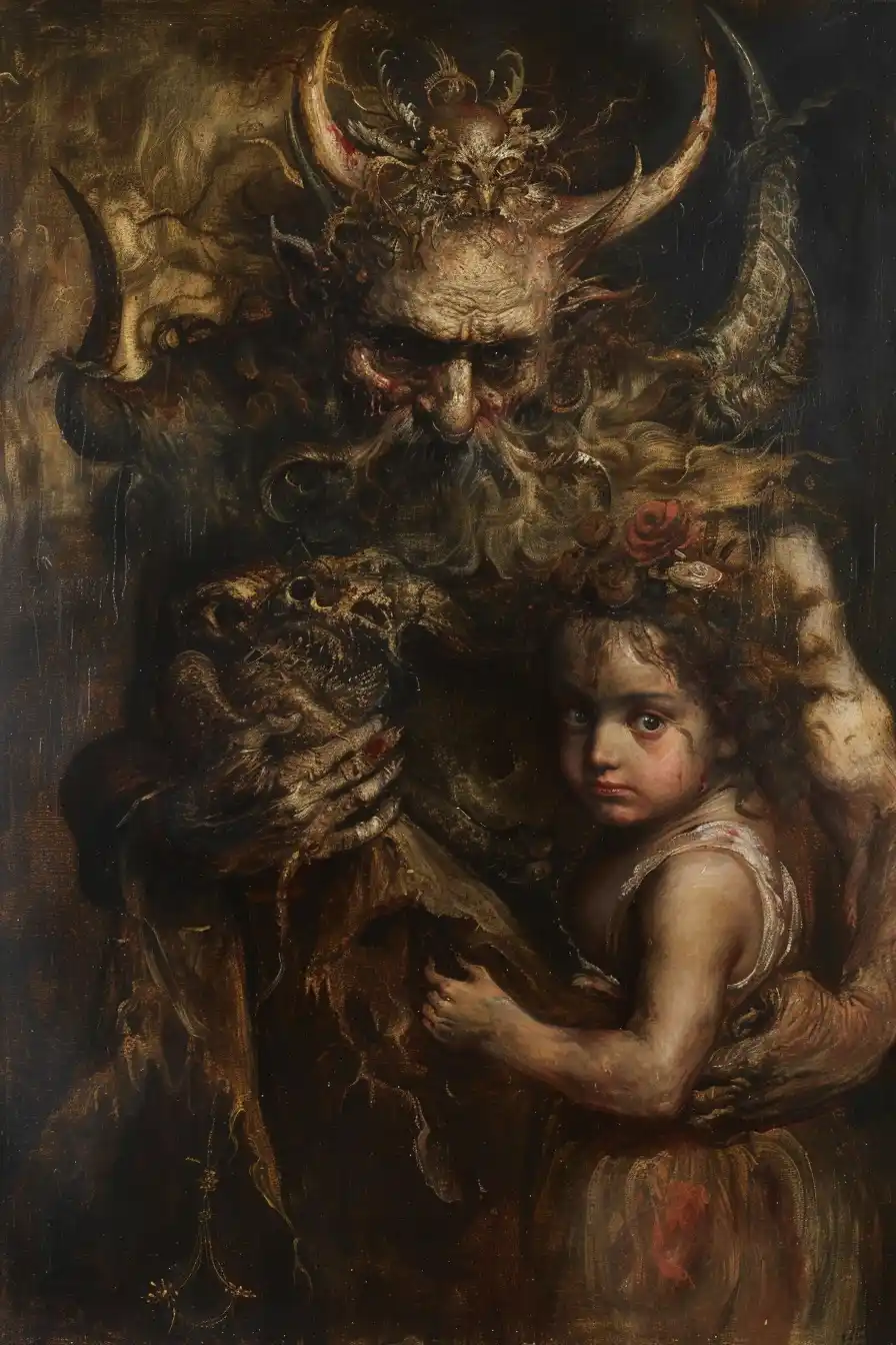 Demonic Plague Deity Portrait Midjourney提示词