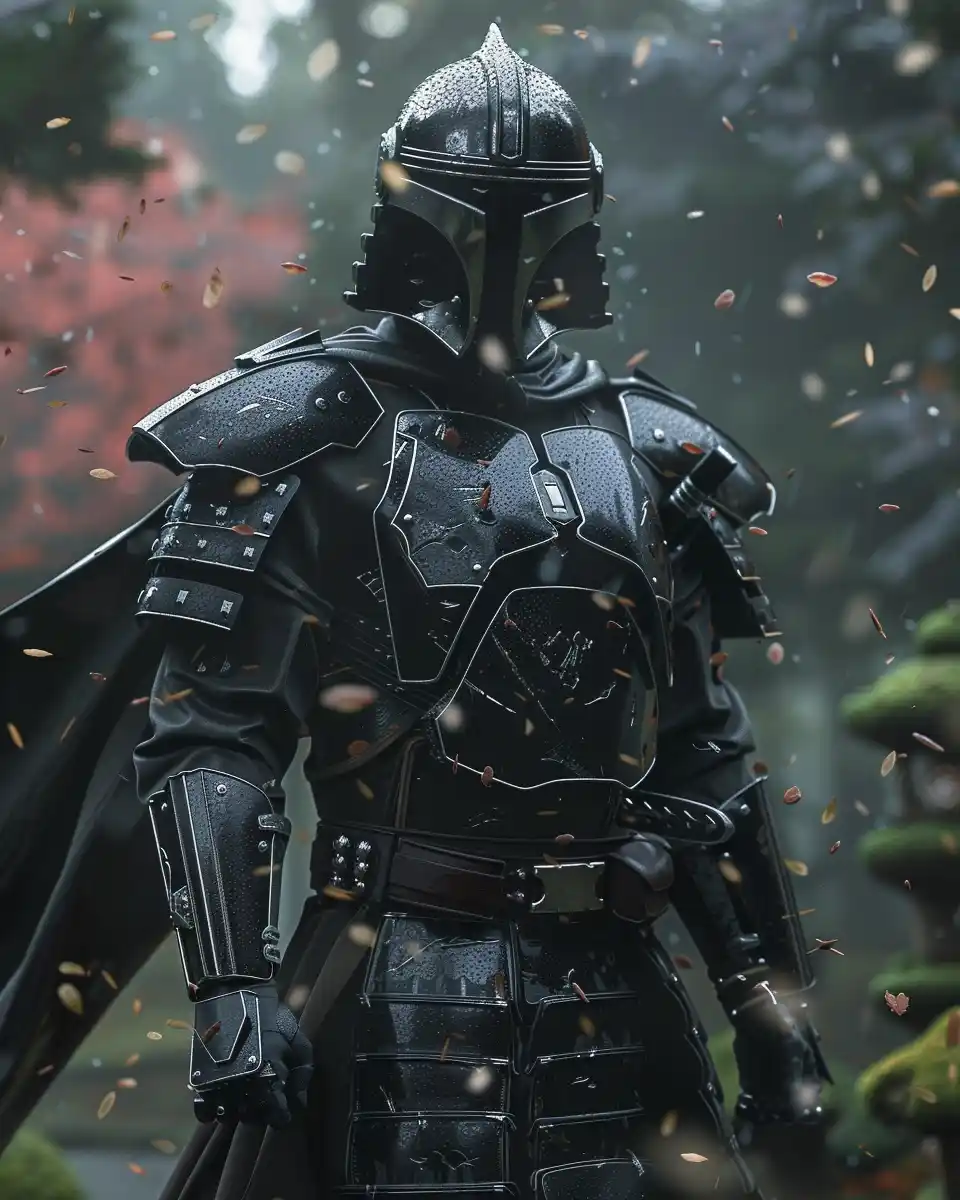 Mandalorian Samurai Bonsai Garden Midjourney提示词