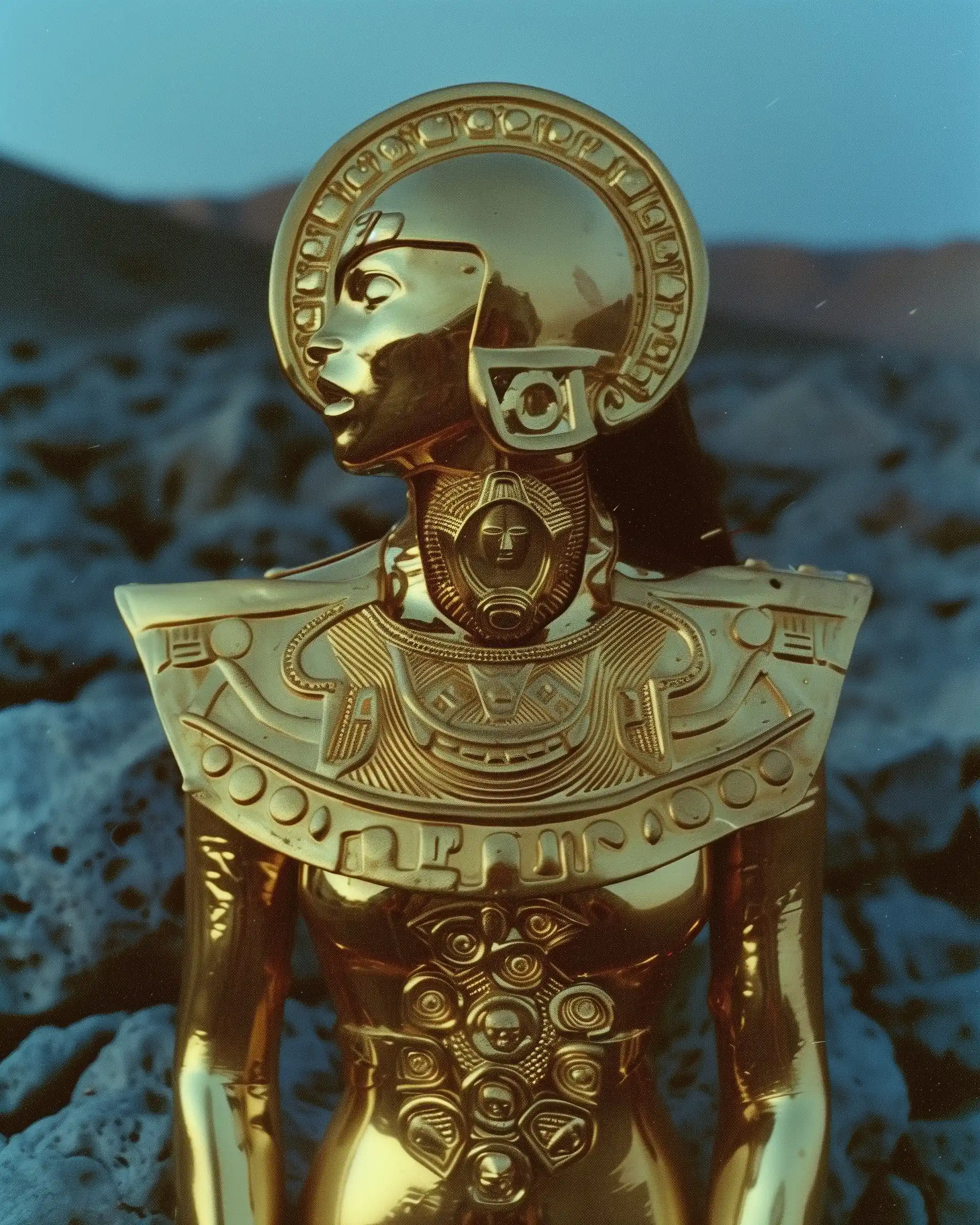 Sci-Fi Desert Warrior Portrait Midjourney 提示词生成效果