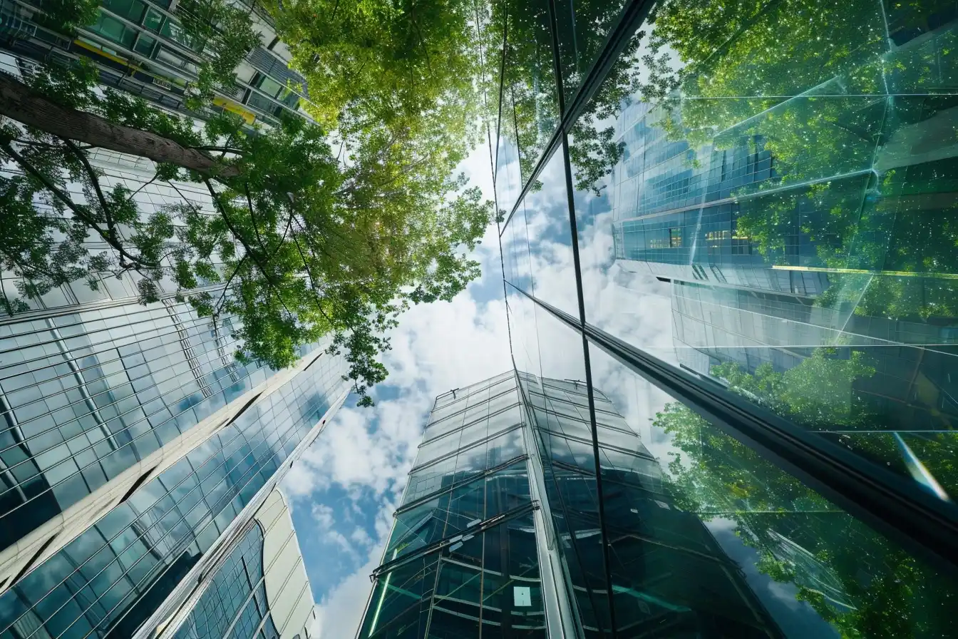 Financial District Skyscrapers Midjourney提示词