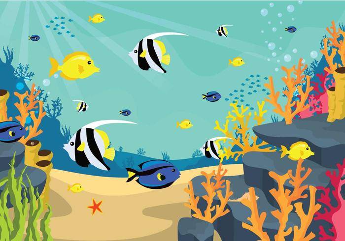 免费的海底插图