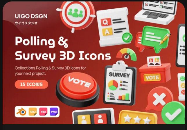 Polling And Survey 3D Icon