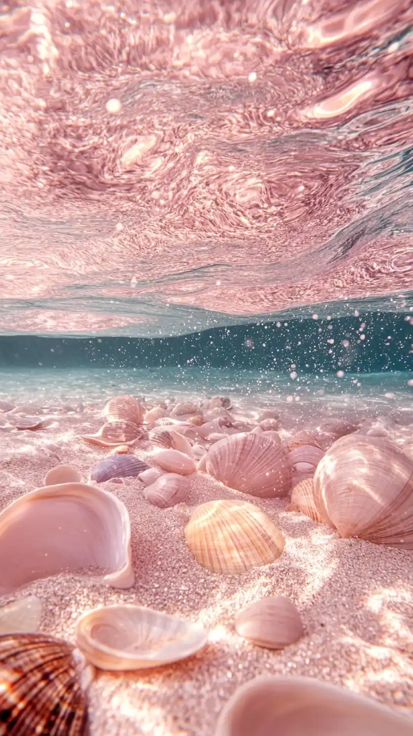 Surreal Underwater Beach Scene Midjourney提示词