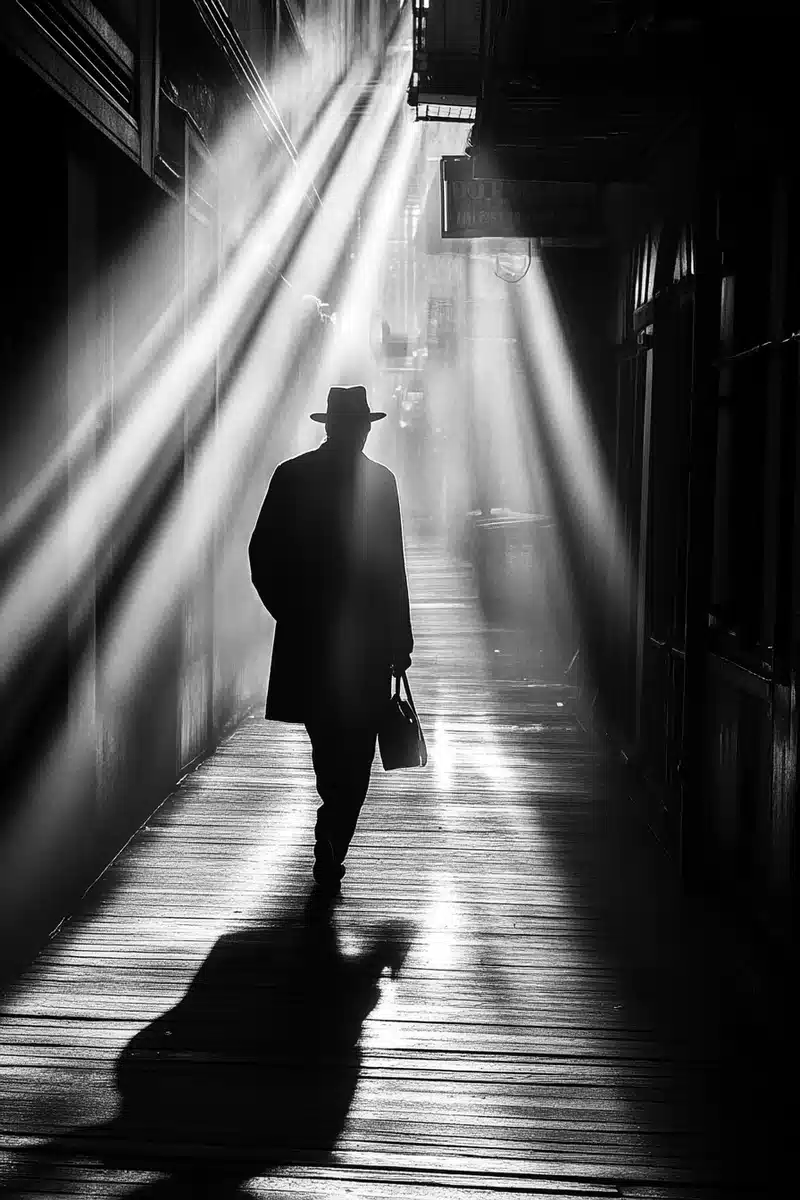Armitage Funk Man in Alley Midjourney提示词