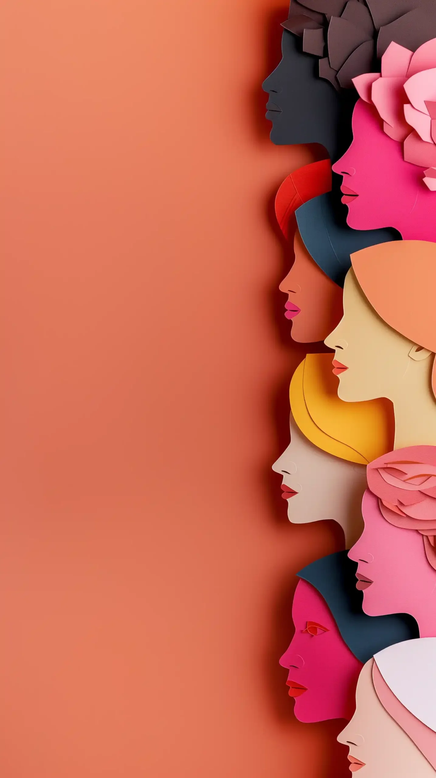 International Womens Faces Paper Cut Midjourney 提示词生成效果