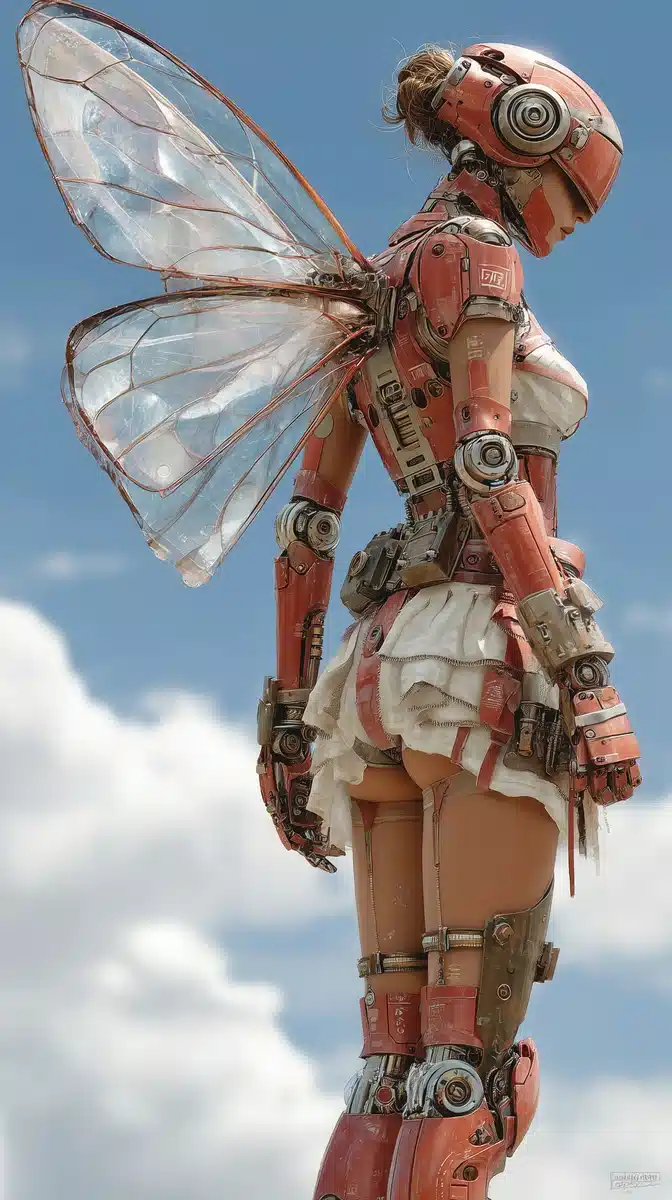 Cybernetic Fairy in Gears Midjourney提示词