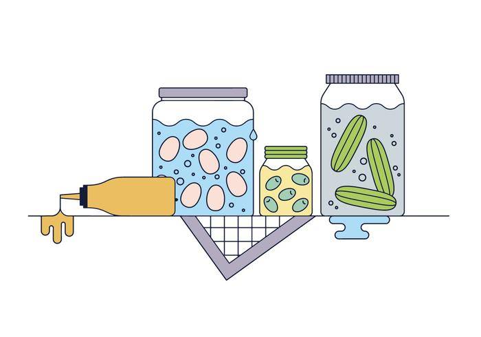 免费的腌制食品矢量