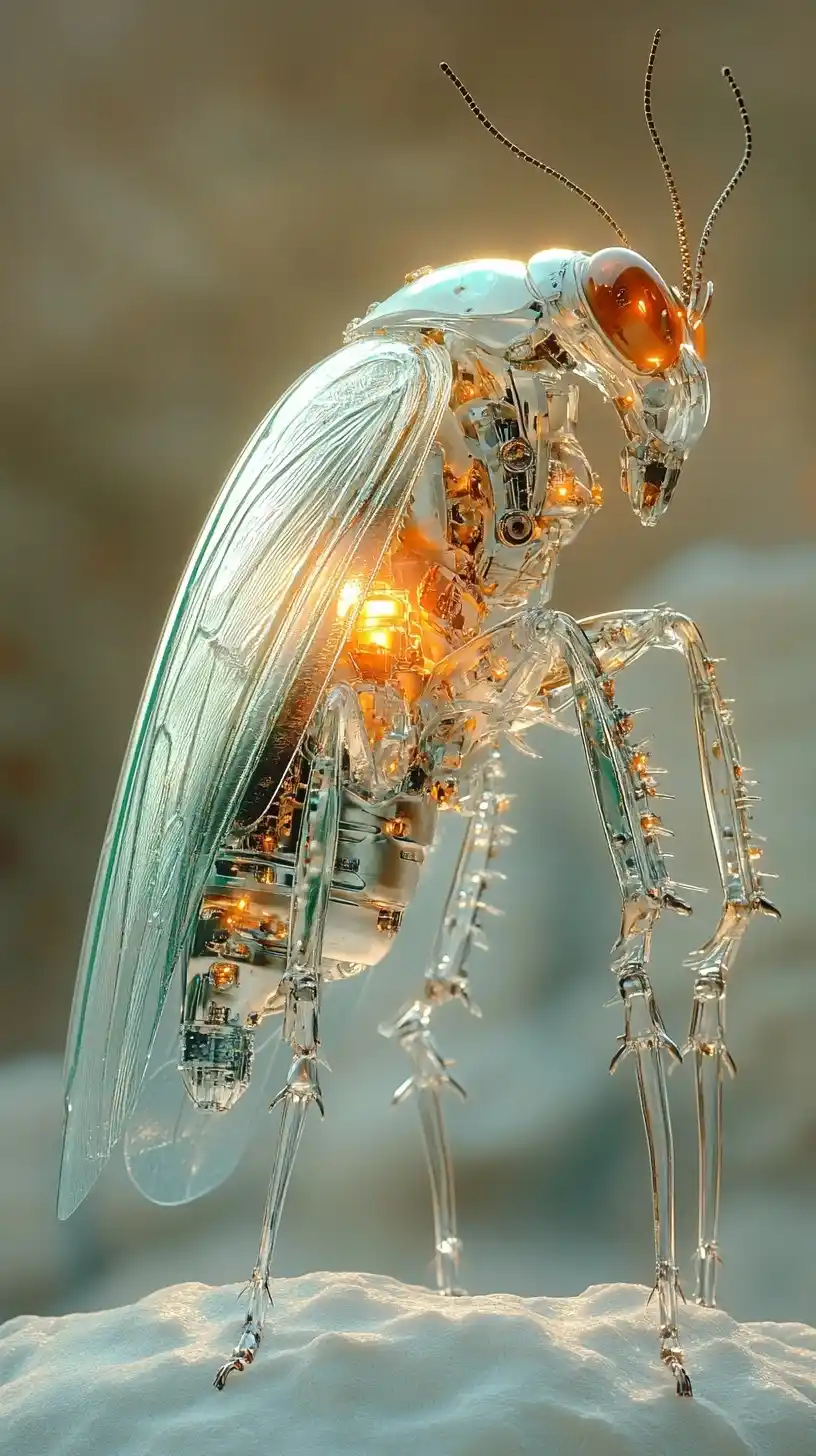 Mechanical Cockroach Rendered Ethereally Midjourney提示词