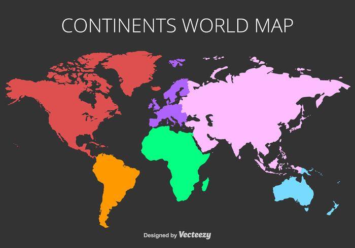 矢量彩色世界地图