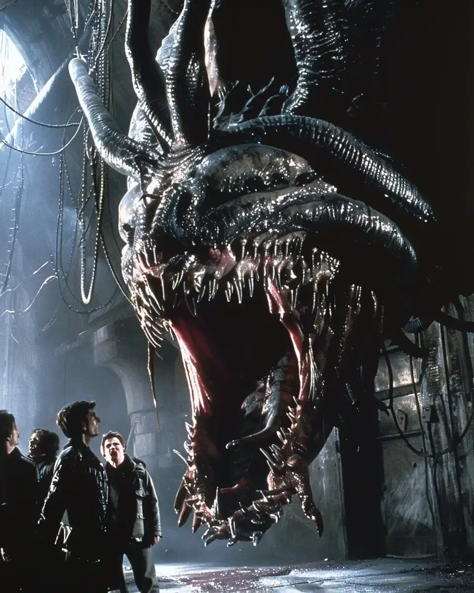 Giant Clown Nephilim Devouring Midjourney提示词