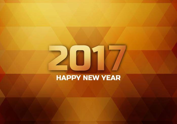 发光2017年新年快乐卡片