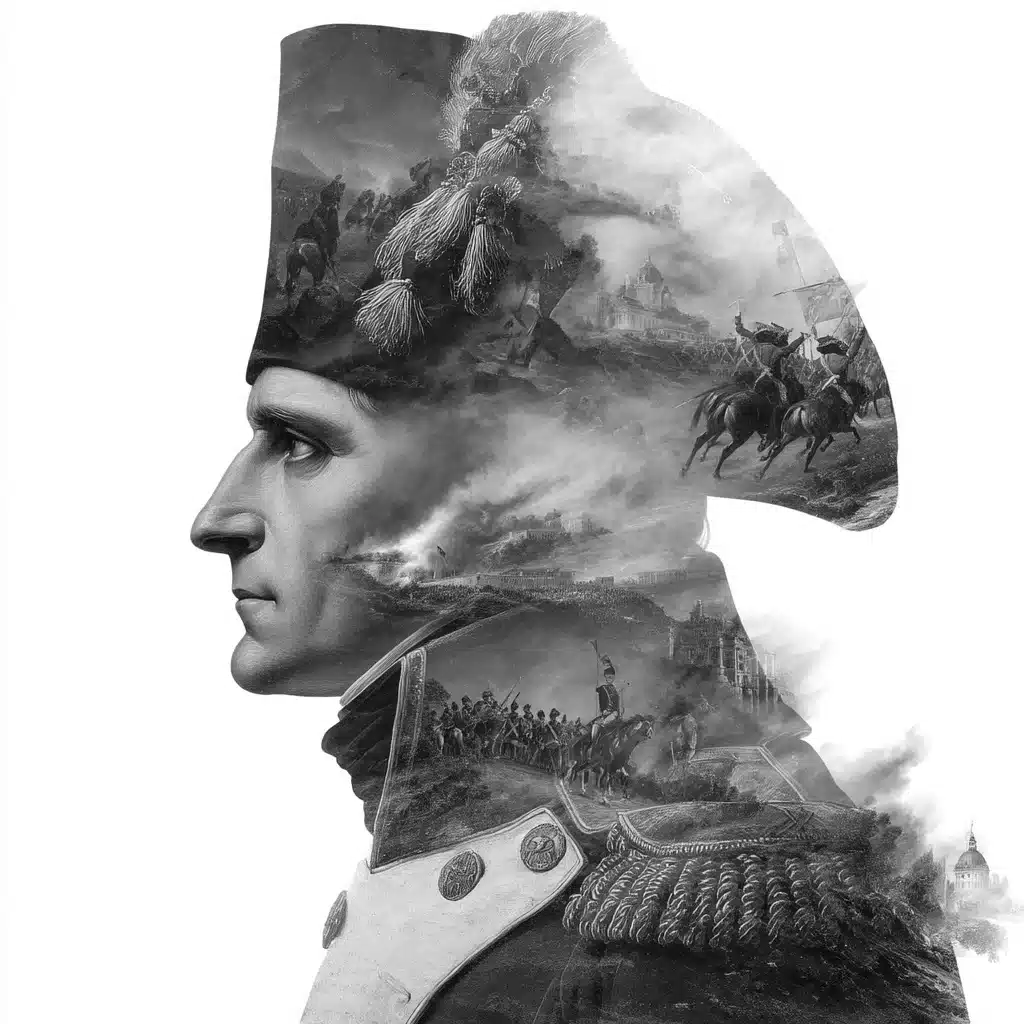 Double Exposure of Napoleon Midjourney提示词