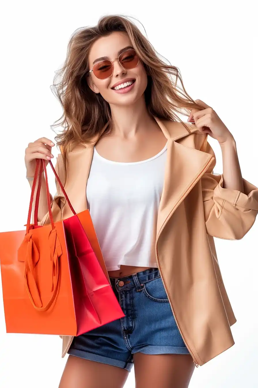 Shopping Woman in Art Midjourney提示词