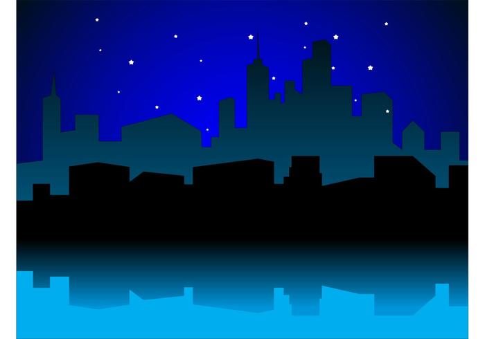 城市夜矢量