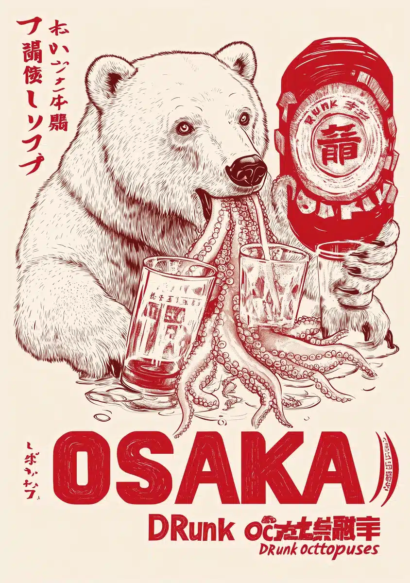 Polar Bear T-Shirt Design Midjourney提示词