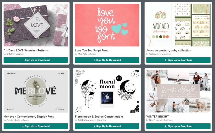 （2022年2月16日）CreativeMarket网站本周免费资源打包