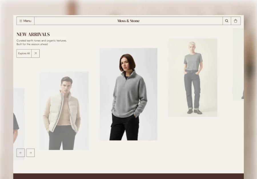 Moss and Stone Ecommerce
