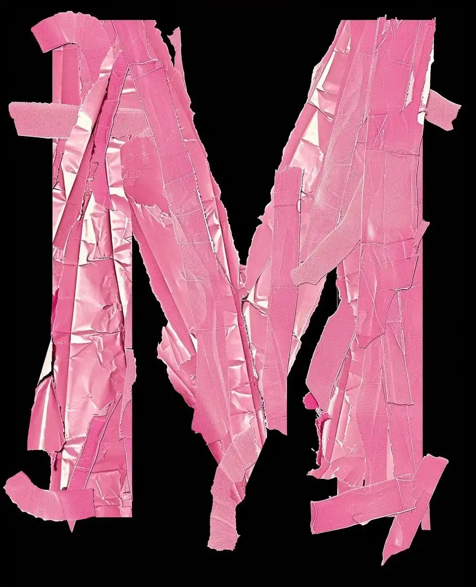 Vector Pink Tape M Midjourney提示词