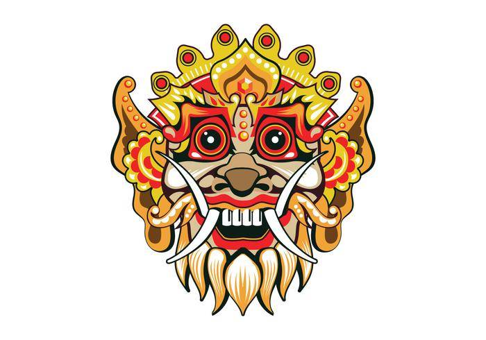 有趣的巴龙面具矢量