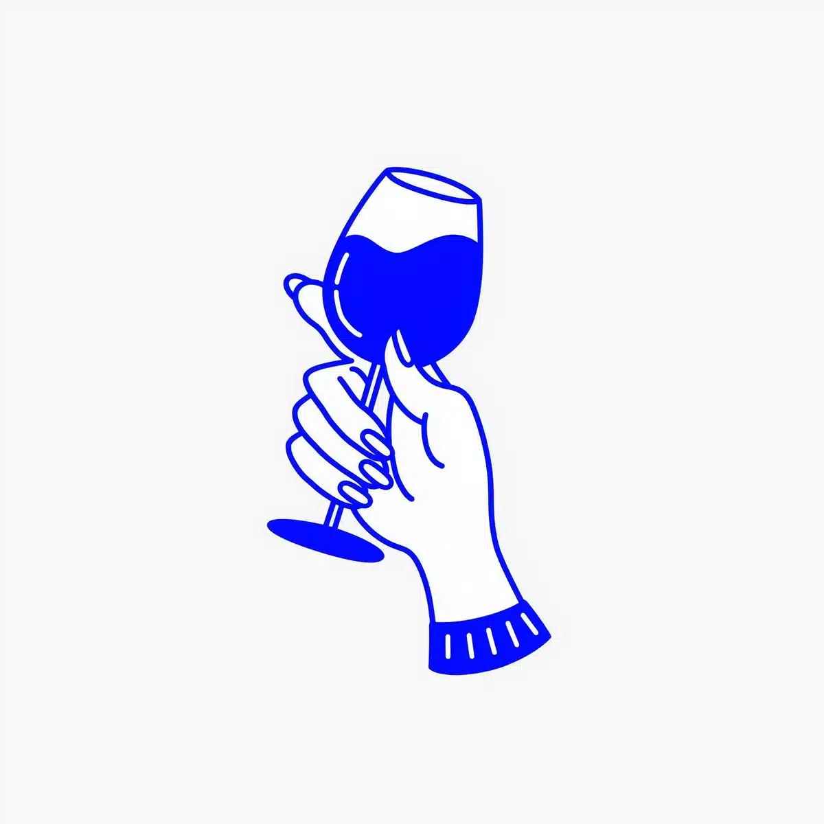 Minimalist Wine Glass Logo Midjourney提示词