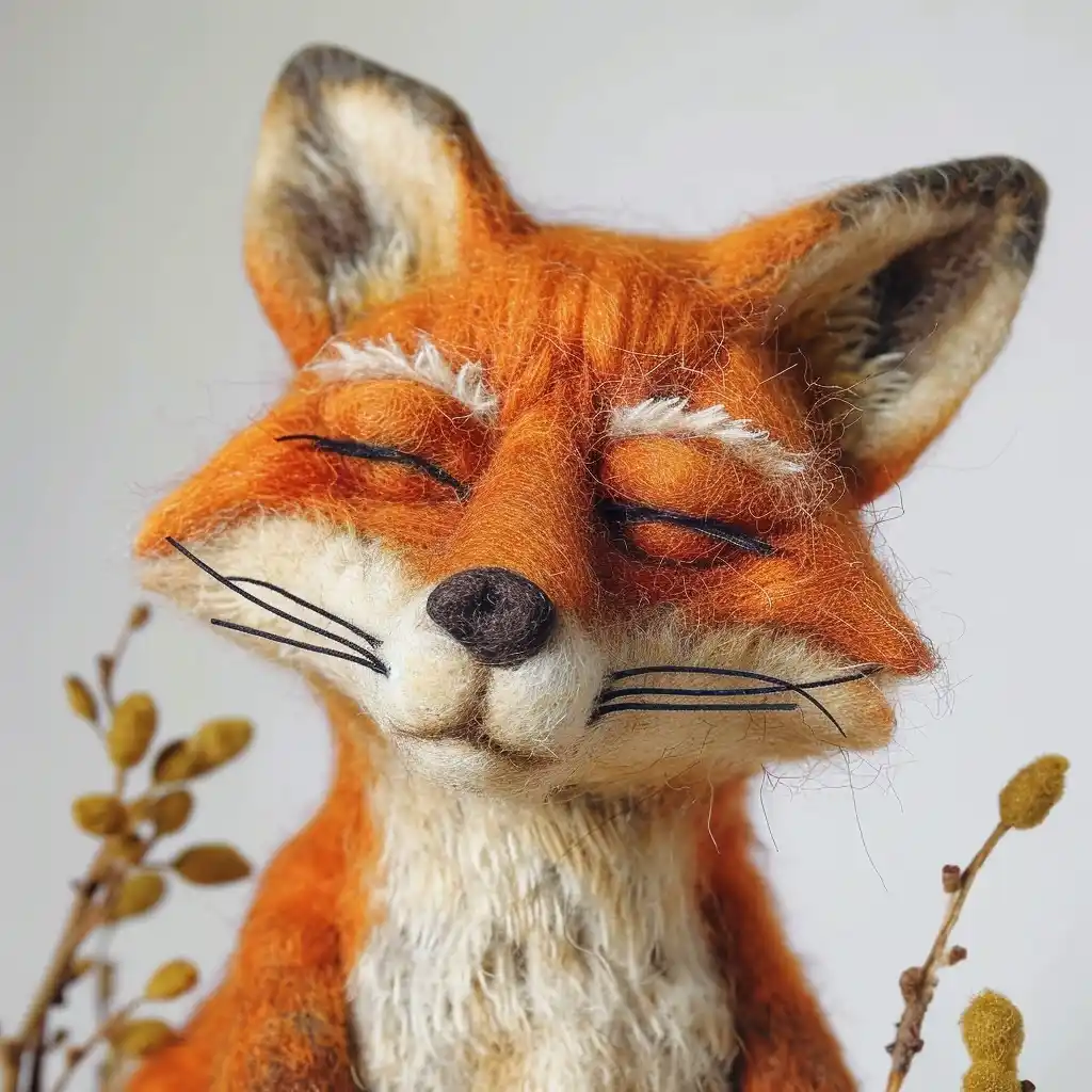 Thorny Fox Needle Felting Midjourney提示词