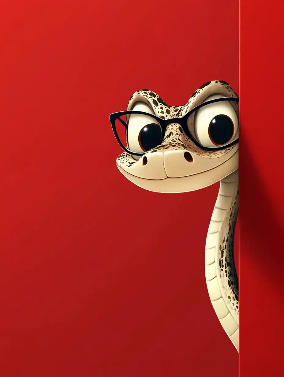 Disney Snake in Red Midjourney提示词