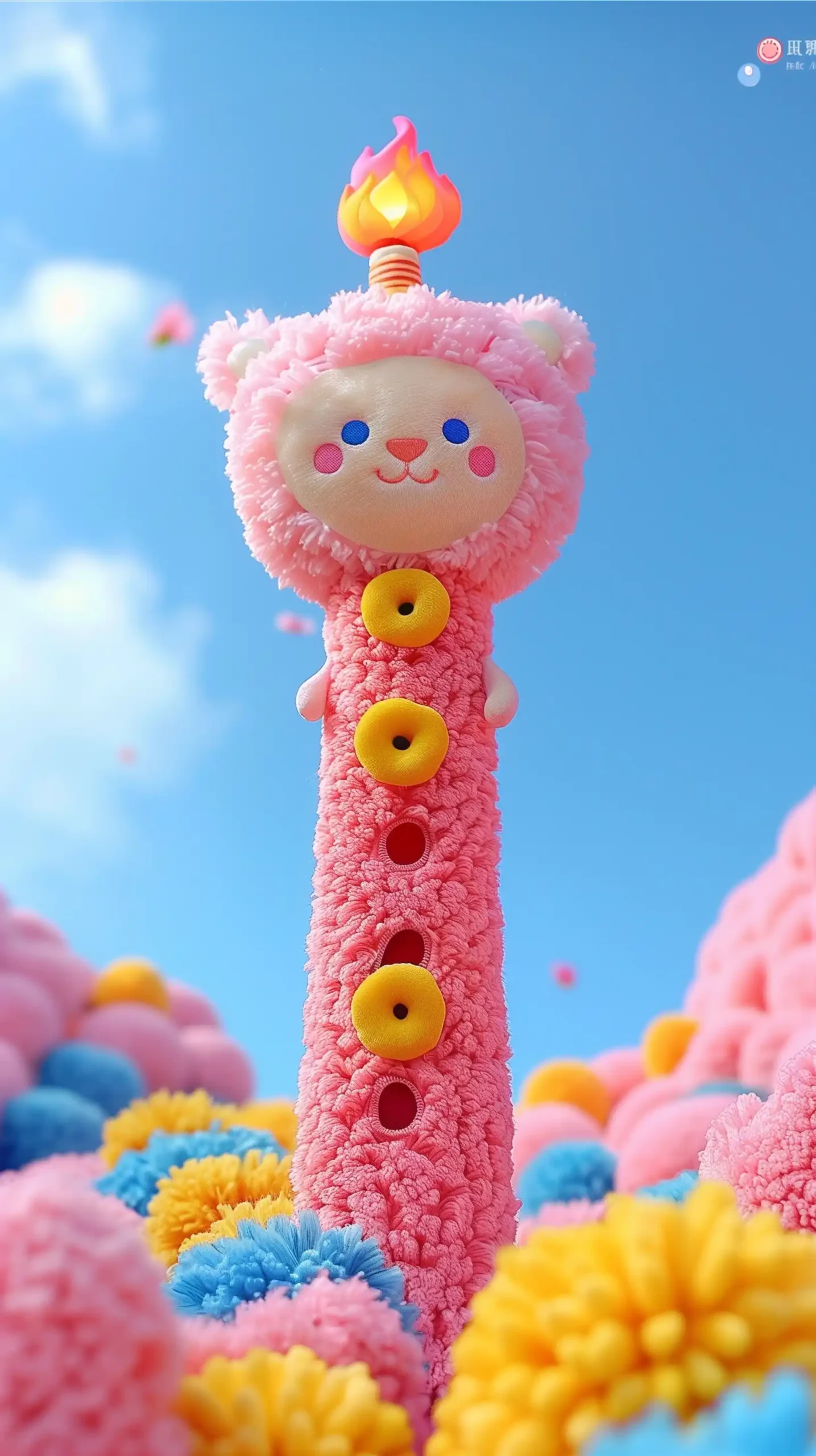 Plush Torch Building Midjourney提示词
