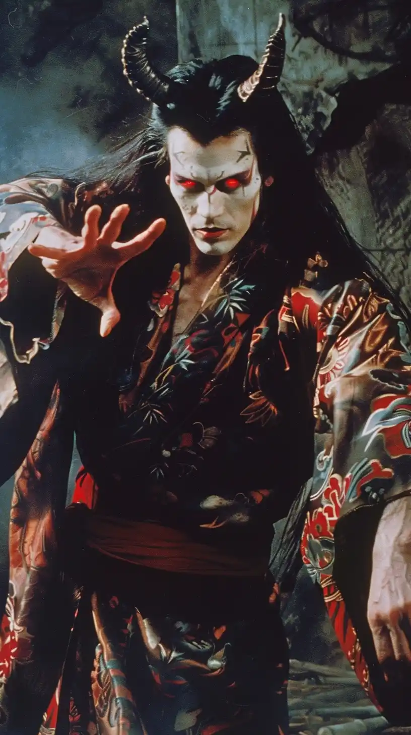 Dark Fantasy Horned Warrior Midjourney提示词