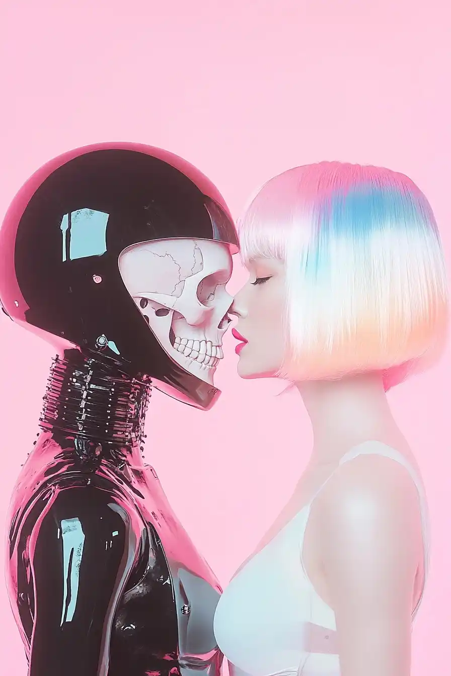 Cyberpunk Contrast Corpo vs Rebel Midjourney提示词