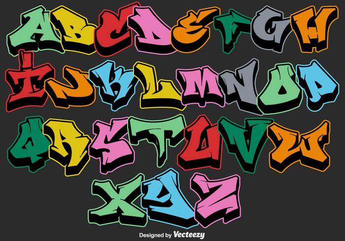 矢量涂鸦字母
