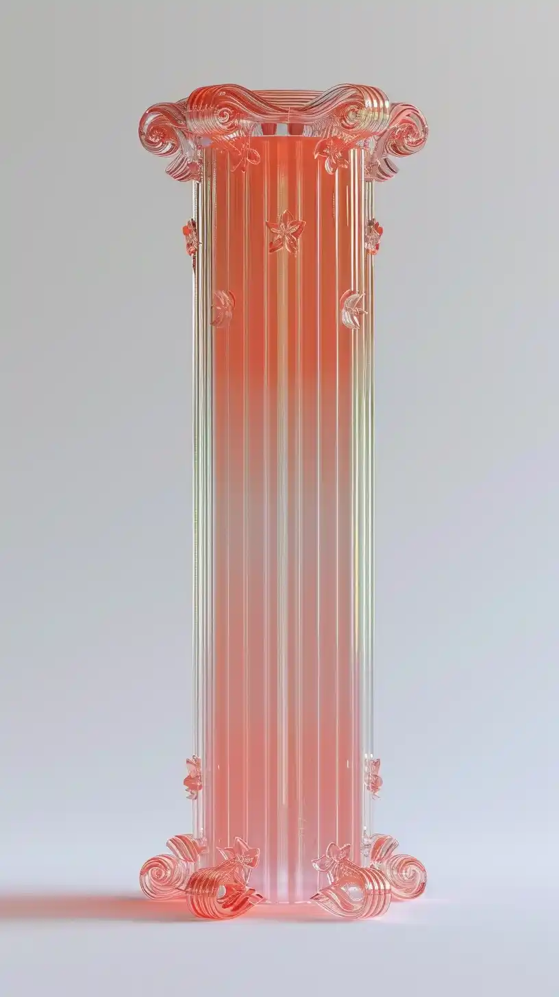 Traditional Chinese Glass Column Midjourney提示词