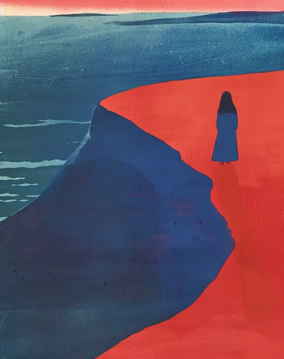 Minimalist Life Block Print Midjourney提示词