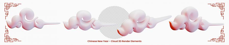 10款新年新春灯笼鞭炮中国风3D元素PSD格式