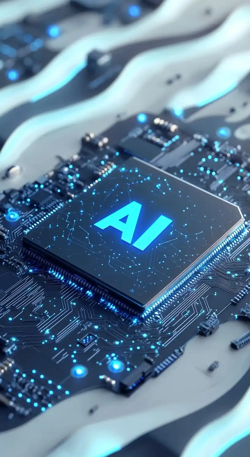 3D Chip with Holographic AI Midjourney提示词